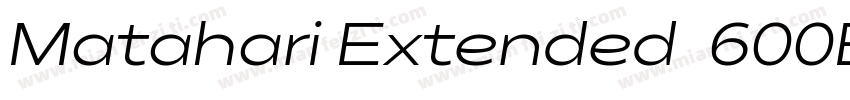 Matahari Extended  600Ex tSemBd字体转换